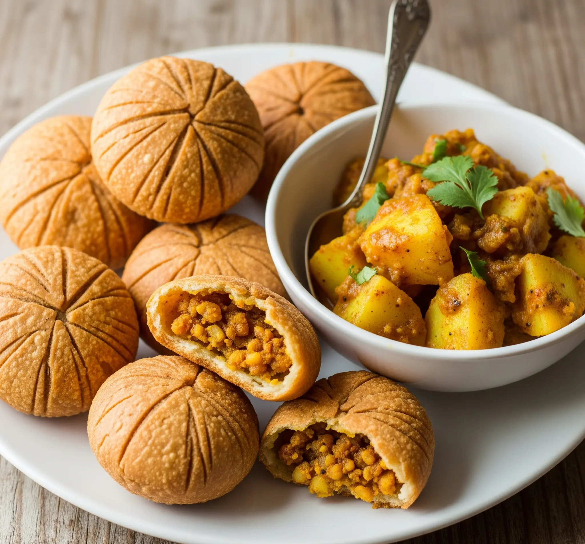 Kachori with Aloo Sabzi Recipe